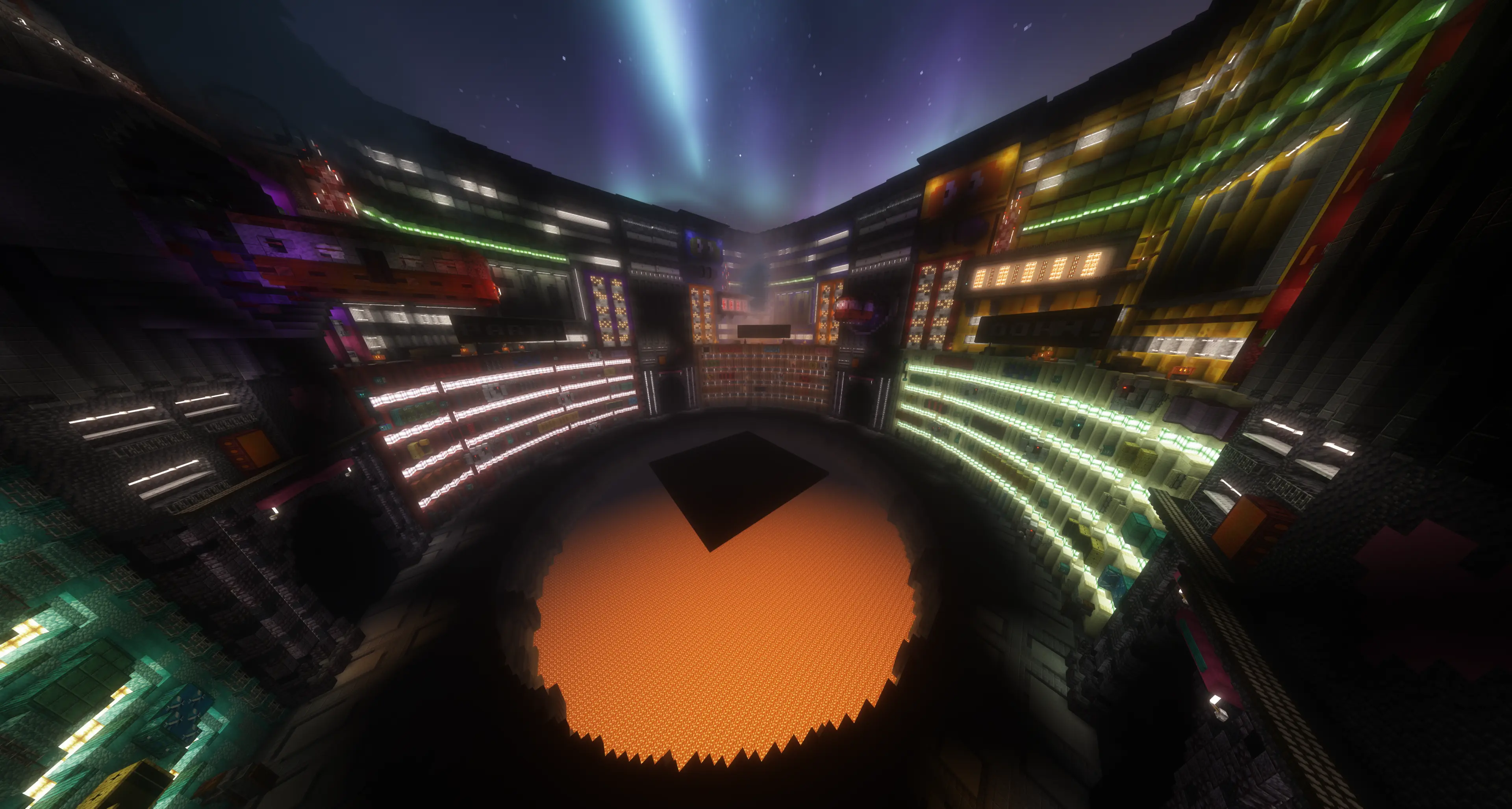 Minecraft night harbor